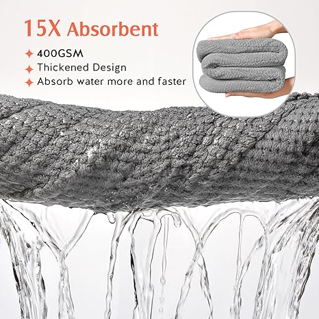 YFONG 2 Pack Microfiber Hair Towel Wrap