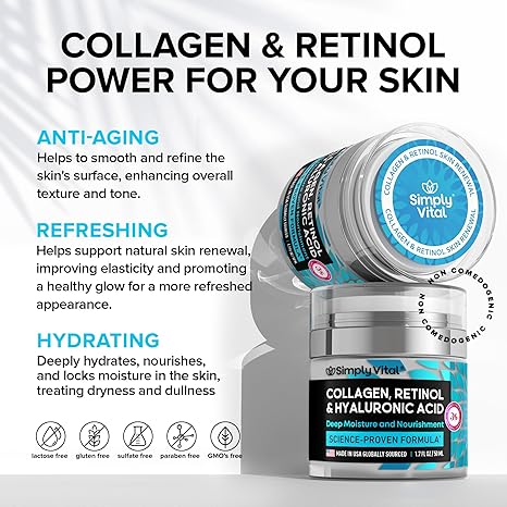 SimplyVital Collagen, Retinol &amp; Hyaluronic Acid Cream